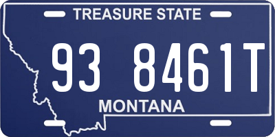 MT license plate 938461T