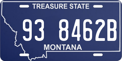 MT license plate 938462B