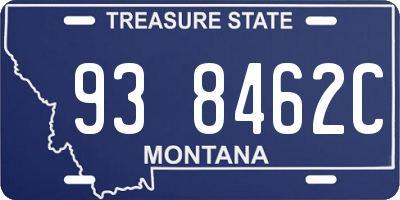 MT license plate 938462C