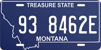 MT license plate 938462E