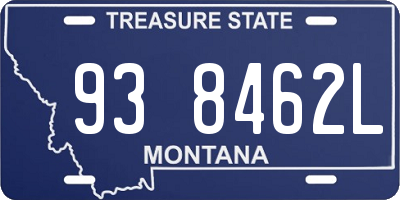 MT license plate 938462L