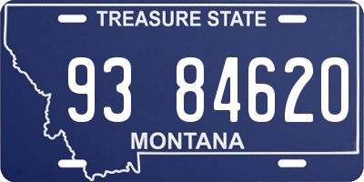 MT license plate 938462O