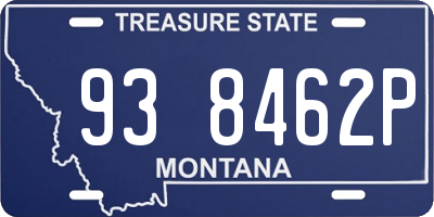 MT license plate 938462P