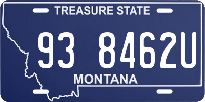 MT license plate 938462U