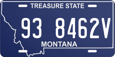 MT license plate 938462V
