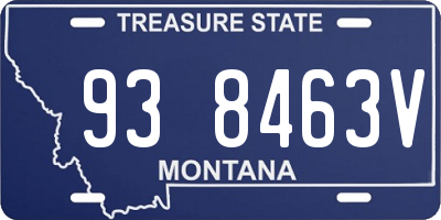 MT license plate 938463V