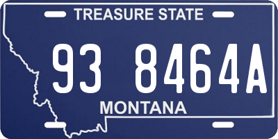 MT license plate 938464A