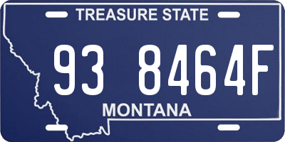 MT license plate 938464F