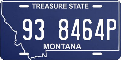 MT license plate 938464P