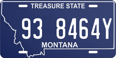 MT license plate 938464Y