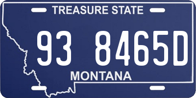 MT license plate 938465D