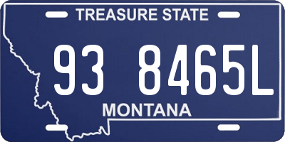 MT license plate 938465L