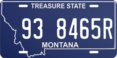 MT license plate 938465R