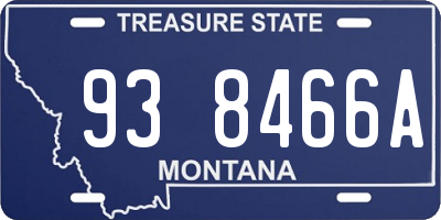 MT license plate 938466A
