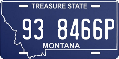 MT license plate 938466P