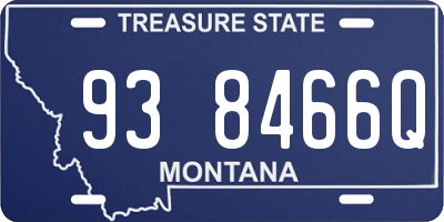 MT license plate 938466Q