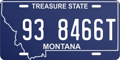 MT license plate 938466T