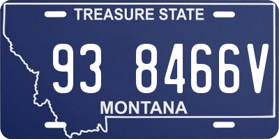 MT license plate 938466V