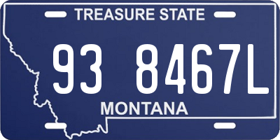 MT license plate 938467L