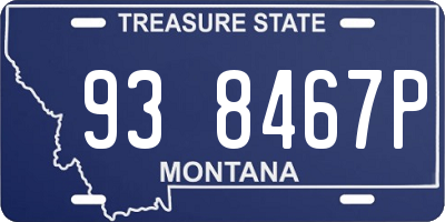 MT license plate 938467P