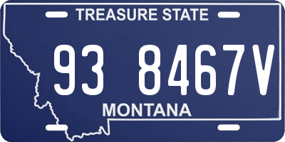 MT license plate 938467V