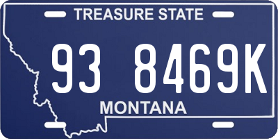 MT license plate 938469K