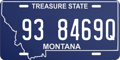 MT license plate 938469Q