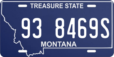 MT license plate 938469S
