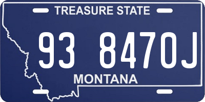 MT license plate 938470J