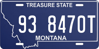 MT license plate 938470T
