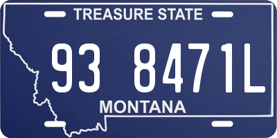 MT license plate 938471L