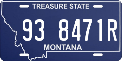 MT license plate 938471R