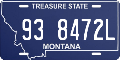 MT license plate 938472L