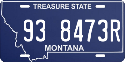 MT license plate 938473R