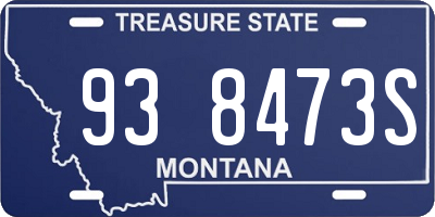 MT license plate 938473S