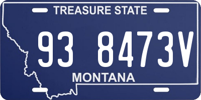 MT license plate 938473V