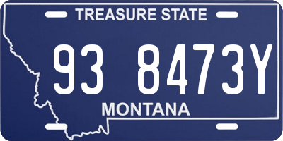 MT license plate 938473Y