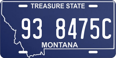 MT license plate 938475C