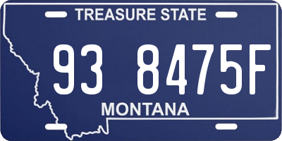 MT license plate 938475F