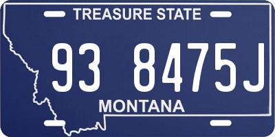MT license plate 938475J