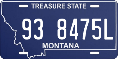 MT license plate 938475L