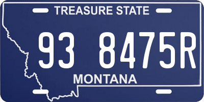 MT license plate 938475R
