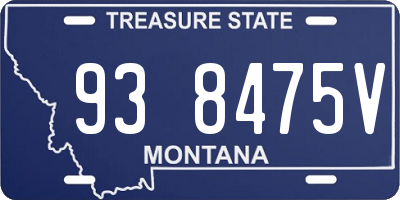 MT license plate 938475V