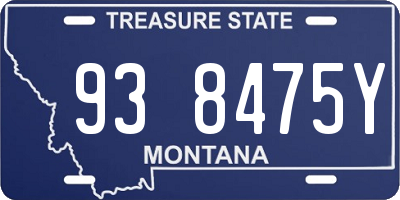 MT license plate 938475Y