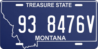 MT license plate 938476V
