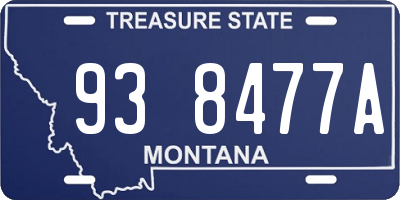 MT license plate 938477A