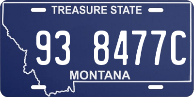 MT license plate 938477C