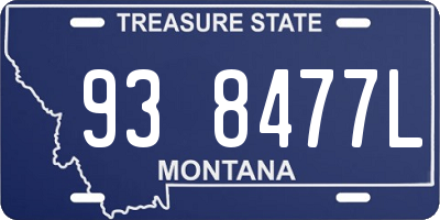 MT license plate 938477L