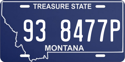 MT license plate 938477P