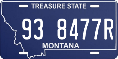 MT license plate 938477R